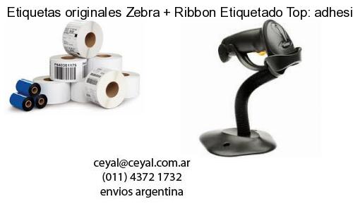 Etiquetas originales Zebra Ribbon Etiquetado Top: adhesivo ribbo