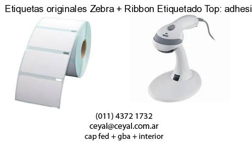 Etiquetas originales Zebra   Ribbon Etiquetado Top: adhesivo   ribbo
