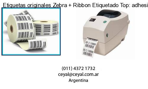 Etiquetas originales Zebra Ribbon Etiquetado Top: adhesivo ribbo