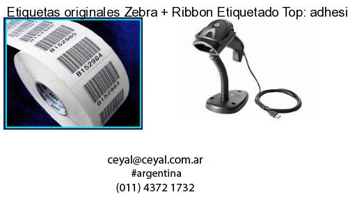 Etiquetas originales Zebra Ribbon Etiquetado Top: adhesivo ribbo