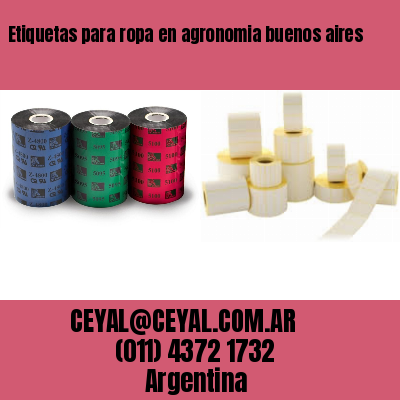 Etiquetas para ropa en agronomia buenos aires