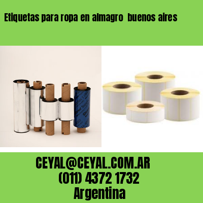 Etiquetas para ropa en almagro  buenos aires