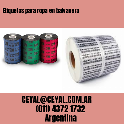 Etiquetas para ropa en balvanera