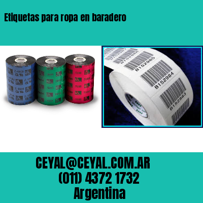 Etiquetas para ropa en baradero