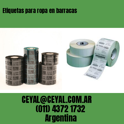 Etiquetas para ropa en barracas