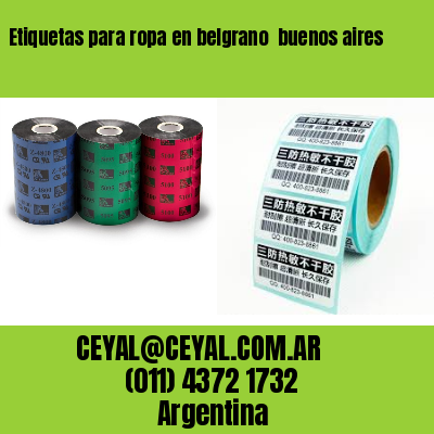 Etiquetas para ropa en belgrano  buenos aires
