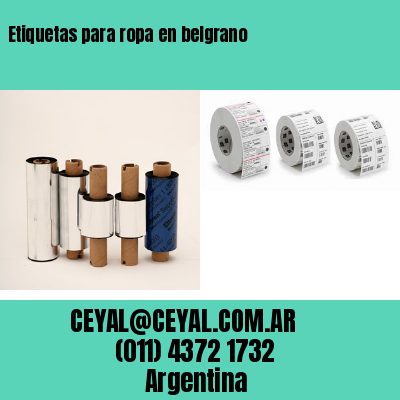 Etiquetas para ropa en belgrano