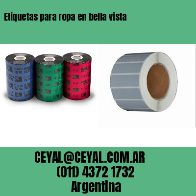 Etiquetas para ropa en bella vista