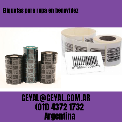 Etiquetas para ropa en benavidez