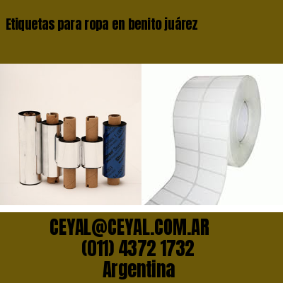 Etiquetas para ropa en benito juárez