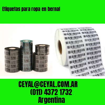 Etiquetas para ropa en bernal