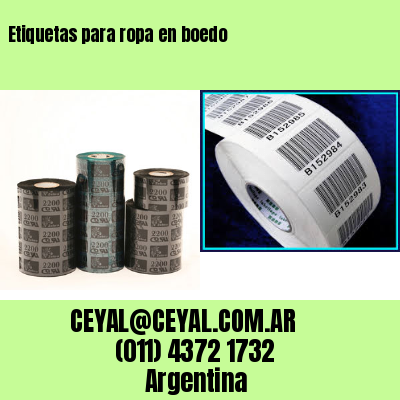 Etiquetas para ropa en boedo