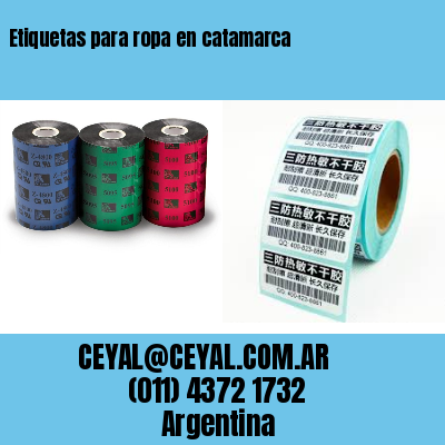 Etiquetas para ropa en catamarca