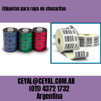 Etiquetas para ropa en chacaritas