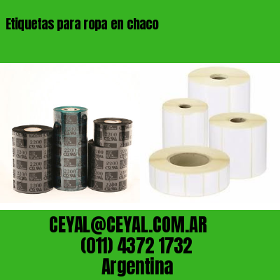 Etiquetas para ropa en chaco