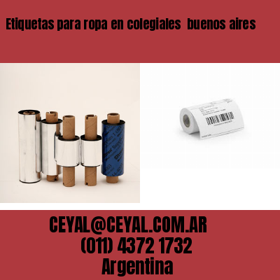 Etiquetas para ropa en colegiales  buenos aires
