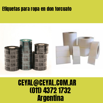 Etiquetas para ropa en don torcuato