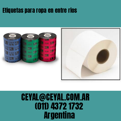 Etiquetas para ropa en entre rios