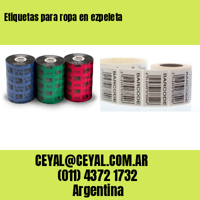 Etiquetas para ropa en ezpeleta