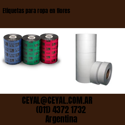 Etiquetas para ropa en flores