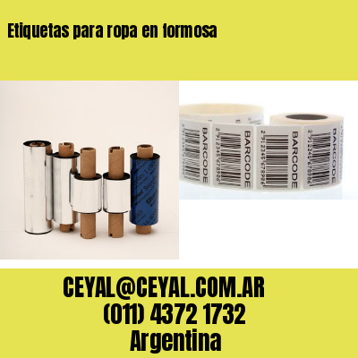 Etiquetas para ropa en formosa
