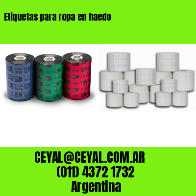 Etiquetas para ropa en haedo