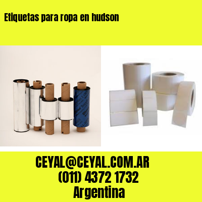 Etiquetas para ropa en hudson
