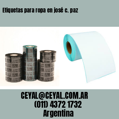 Etiquetas para ropa en josé c. paz