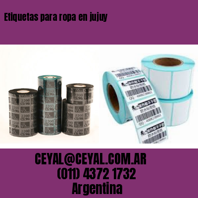 Etiquetas para ropa en jujuy