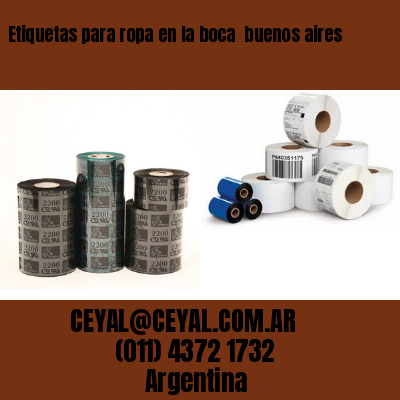 Etiquetas para ropa en la boca  buenos aires
