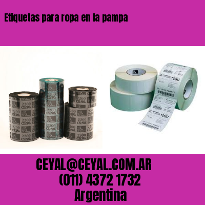 Etiquetas para ropa en la pampa