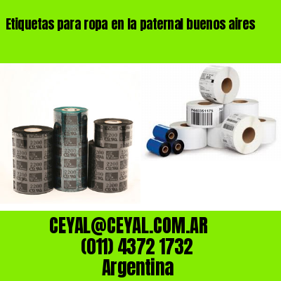 Etiquetas para ropa en la paternal buenos aires