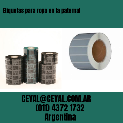 Etiquetas para ropa en la paternal