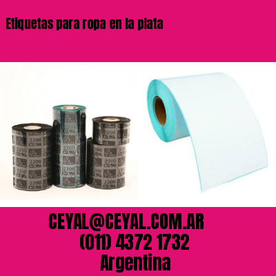 Etiquetas para ropa en la plata