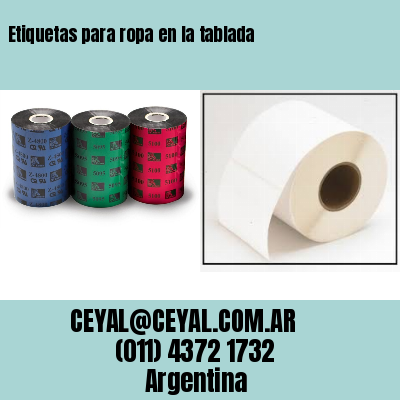 Etiquetas para ropa en la tablada