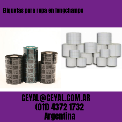 Etiquetas para ropa en longchamps