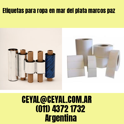 Etiquetas para ropa en mar del plata marcos paz