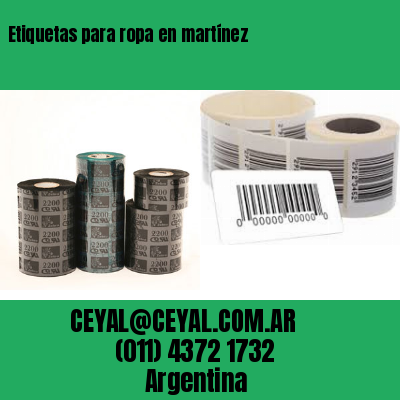 Etiquetas para ropa en martínez