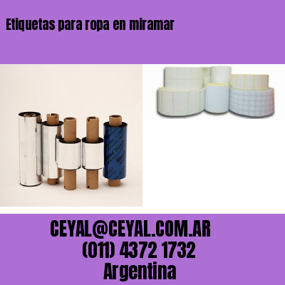 Etiquetas para ropa en miramar