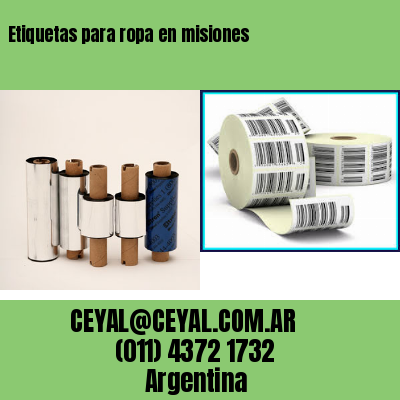 Etiquetas para ropa en misiones