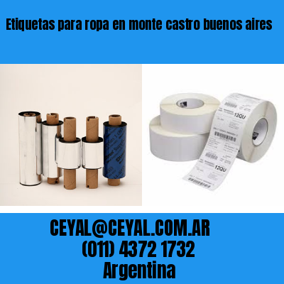 Etiquetas para ropa en monte castro buenos aires