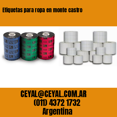 Etiquetas para ropa en monte castro