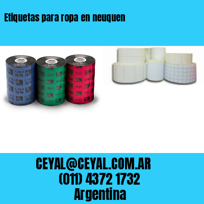 Etiquetas para ropa en neuquen