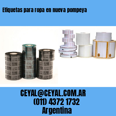 Etiquetas para ropa en nueva pompeya