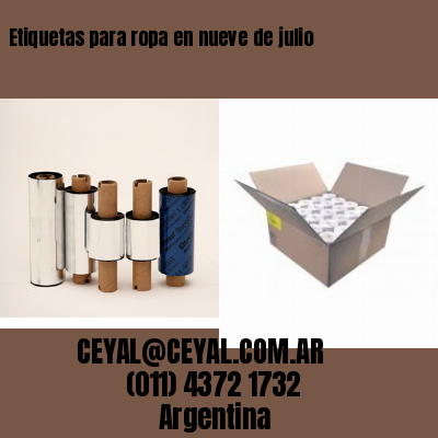 Etiquetas para ropa en nueve de julio