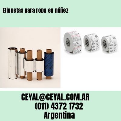 Etiquetas para ropa en núñez