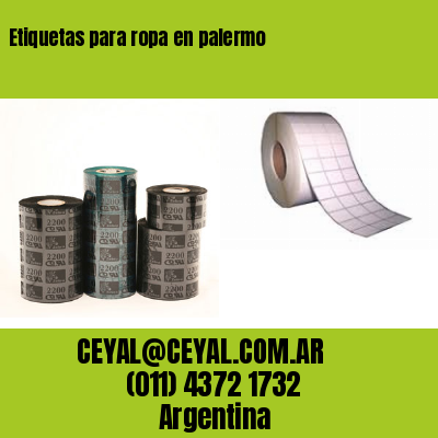 Etiquetas para ropa en palermo