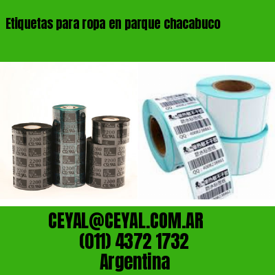 Etiquetas para ropa en parque chacabuco