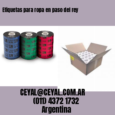 Etiquetas para ropa en paso del rey