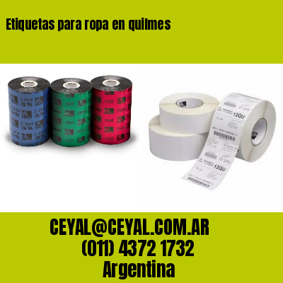 Etiquetas para ropa en quilmes